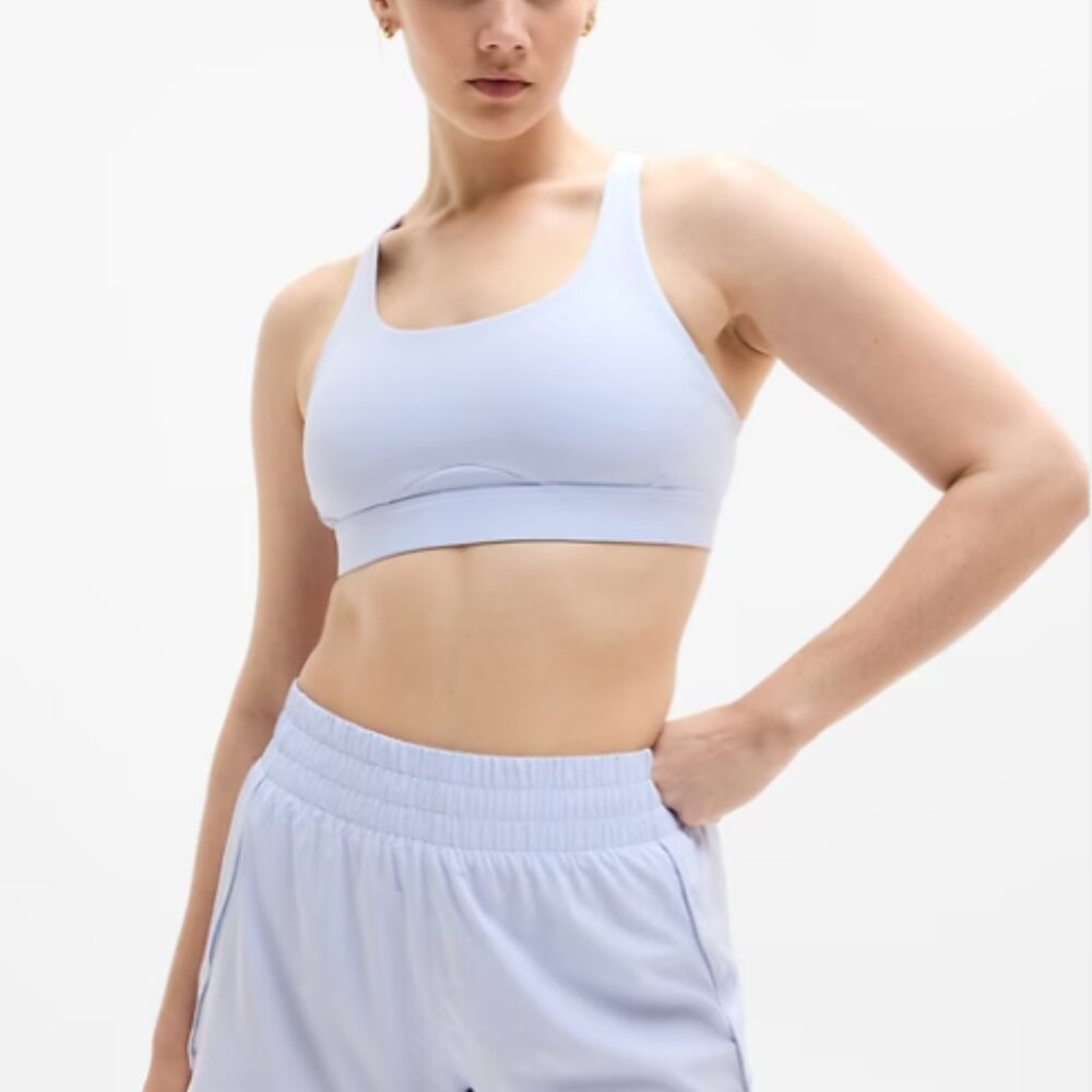 Athleta Interval Sports Bra A-C size M Light Blue - NWT